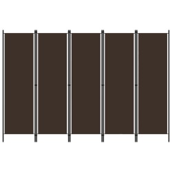vidaXL 5-tlg. Raumteiler Braun 250x180 cm