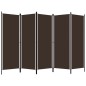 vidaXL 5-tlg. Raumteiler Braun 250x180 cm vidaXL 5-tlg. Raumteiler Braun 250x180 cm
