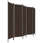 vidaXL 5-tlg. Raumteiler Braun 250x180 cm vidaXL 5-tlg. Raumteiler Braun 250x180 cm