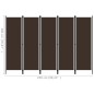 vidaXL 5-tlg. Raumteiler Braun 250x180 cm vidaXL 5-tlg. Raumteiler Braun 250x180 cm