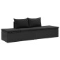 Sonnenliege mit Auflage Poly Rattan Schwarz Sonnenliege mit Auflage Poly Rattan Schwarz