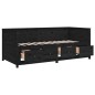 vidaXL Tagesbett Schwarz 90x190 cm Massivholz Kiefer vidaXL Tagesbett Schwarz 90x190 cm Massivholz Kiefer