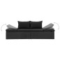 Sonnenliege mit Auflage Poly Rattan Schwarz Sonnenliege mit Auflage Poly Rattan Schwarz