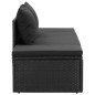 Sonnenliege mit Auflage Poly Rattan Schwarz Sonnenliege mit Auflage Poly Rattan Schwarz