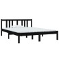 vidaXL Massivholzbett Schwarz 140x190 cm vidaXL Massivholzbett Schwarz 140x190 cm