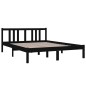 vidaXL Massivholzbett Schwarz 140x190 cm vidaXL Massivholzbett Schwarz 140x190 cm