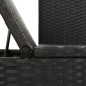 Sonnenliege mit Auflage Poly Rattan Schwarz Sonnenliege mit Auflage Poly Rattan Schwarz