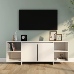 vidaXL TV-Schrank Hochglanz-Weiß 130x35x50 cm Holzwerkstoff