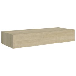 vidaXL Wand-Schubladenregal Eichenoptik 60x23,5x10 cm MDF