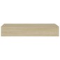 vidaXL Wand-Schubladenregal Eichenoptik 60x23,5x10 cm MDF vidaXL Wand-Schubladenregal Eichenoptik 60x23,5x10 cm MDF