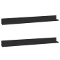 vidaXL Wandregale 2 Stk. Schwarz 110x11x9 cm Massivholz Kiefer vidaXL Wandregale 2 Stk. Schwarz 110x11x9 cm Massivholz Kiefer