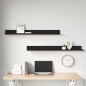 vidaXL Wandregale 2 Stk. Schwarz 110x11x9 cm Massivholz Kiefer vidaXL Wandregale 2 Stk. Schwarz 110x11x9 cm Massivholz Kiefer