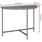 vidaXL Gartentisch Grau 100x50x75 cm Poly Rattan vidaXL Gartentisch Grau 100x50x75 cm Poly Rattan
