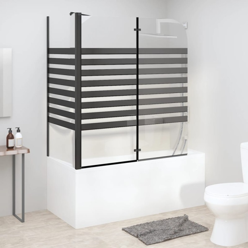 vidaXL Duschabtrennung 120x68x130 cm Hartglas Gestreift vidaXL Duschabtrennung 120x68x130 cm Hartglas Gestreift
