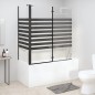 vidaXL Duschabtrennung 120x68x130 cm Hartglas Gestreift vidaXL Duschabtrennung 120x68x130 cm Hartglas Gestreift
