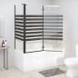 vidaXL Duschabtrennung 120x68x130 cm Hartglas Gestreift vidaXL Duschabtrennung 120x68x130 cm Hartglas Gestreift
