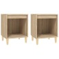 vidaXL Nachttische 2 Stk. Sonoma-Eiche 40x35x50 cm vidaXL Nachttische 2 Stk. Sonoma-Eiche 40x35x50 cm