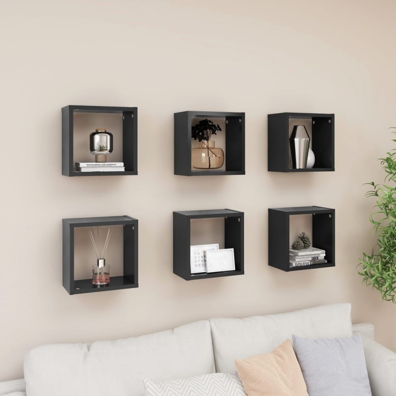 vidaXL Würfelregale 6 Stk. Grau 26x15x26 cm vidaXL Würfelregale 6 Stk. Grau 26x15x26 cm
