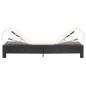 vidaXL Sonnenliege mit Auflage Schwarz Poly Rattan vidaXL Sonnenliege mit Auflage Schwarz Poly Rattan