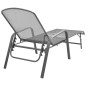 vidaXL Sonnenliegen 2 Stk. mit Tisch Stahl Anthrazit vidaXL Sonnenliegen 2 Stk. mit Tisch Stahl Anthrazit