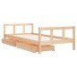 vidaXL Kinderbett mit Schubladen 90x200 cm Massivholz Kiefer vidaXL Kinderbett mit Schubladen 90x200 cm Massivholz Kiefer