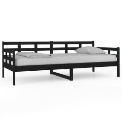 vidaXL Tagesbett Schwarz Massivholz Kiefer 90x200 cm