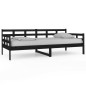vidaXL Tagesbett Schwarz Massivholz Kiefer 90x200 cm vidaXL Tagesbett Schwarz Massivholz Kiefer 90x200 cm
