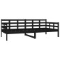 vidaXL Tagesbett Schwarz Massivholz Kiefer 90x200 cm vidaXL Tagesbett Schwarz Massivholz Kiefer 90x200 cm