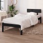 vidaXL Massivholzbett Schwarz Kiefer 90x200 cm vidaXL Massivholzbett Schwarz Kiefer 90x200 cm