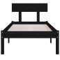 vidaXL Massivholzbett Schwarz Kiefer 90x200 cm vidaXL Massivholzbett Schwarz Kiefer 90x200 cm