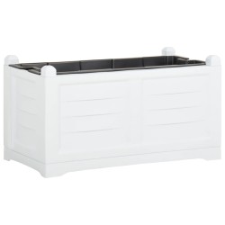 vidaXL Blumenkasten Weiß 80x42,5x42 cm PP