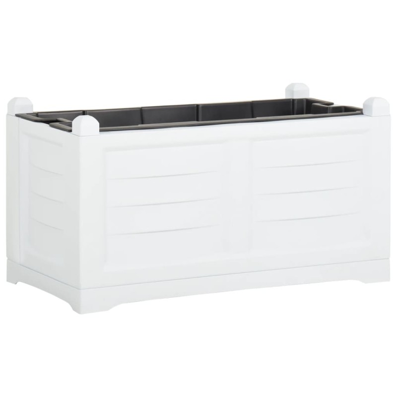 vidaXL Blumenkasten Weiß 80x42,5x42 cm PP vidaXL Blumenkasten Weiß 80x42,5x42 cm PP