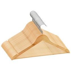 vidaXL 20 Stk. Kleiderbügel-Set Rutschfest Hartholz   