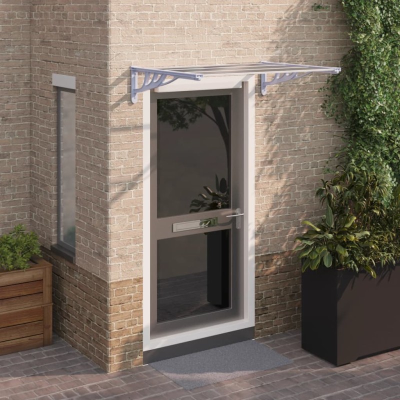 vidaXL Türvordach Grau und Transparent 122x90 cm Polycarbonat vidaXL Türvordach Grau und Transparent 122x90 cm Polycarbonat