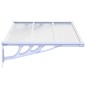 vidaXL Türvordach Grau und Transparent 122x90 cm Polycarbonat vidaXL Türvordach Grau und Transparent 122x90 cm Polycarbonat
