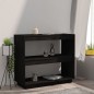 vidaXL Bücherregal Schwarz 80x35x71 cm Massivholz Kiefer vidaXL Bücherregal Schwarz 80x35x71 cm Massivholz Kiefer