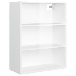 vidaXL Hängeschrank Hochglanz-Weiß 69,5x32,5x90 cm