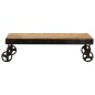 vidaXL Couchtisch mit Rädern Massivholz Mango 100 x 60 x 26 cm vidaXL Couchtisch mit Rädern Massivholz Mango 100 x 60 x 26 cm