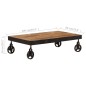 vidaXL Couchtisch mit Rädern Massivholz Mango 100 x 60 x 26 cm vidaXL Couchtisch mit Rädern Massivholz Mango 100 x 60 x 26 cm