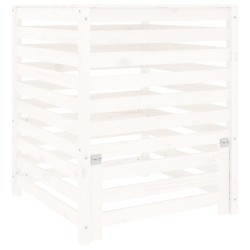 vidaXL Komposter Weiß 82,5x82,5x99,5 cm Massivholz Kiefer