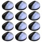 vidaXL Outdoor Solar-Wandleuchten LED 12 Stk. Rund Schwarz vidaXL Outdoor Solar-Wandleuchten LED 12 Stk. Rund Schwarz