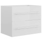 vidaXL Waschbeckenunterschrank Hochglanz-Weiß 60x38,5x48 cm vidaXL Waschbeckenunterschrank Hochglanz-Weiß 60x38,5x48 cm