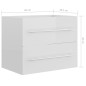 vidaXL Waschbeckenunterschrank Hochglanz-Weiß 60x38,5x48 cm vidaXL Waschbeckenunterschrank Hochglanz-Weiß 60x38,5x48 cm