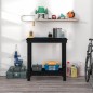 vidaXL Werkbank Schwarz 80x50x80 cm Massivholz Kiefer vidaXL Werkbank Schwarz 80x50x80 cm Massivholz Kiefer