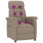 Massagesessel Taupe Wildleder-Optik Massagesessel Taupe Wildleder-Optik