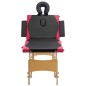 vidaXL Massageliege Klappbar 4-Zonen mit Holzgestell Schwarz und Rosa vidaXL Massageliege Klappbar 4-Zonen mit Holzgestell Schwarz und Rosa