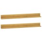 vidaXL Wandregale 2 Stk. 110x10x10 cm Massivholz Teak