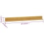 vidaXL Wandregale 2 Stk. 110x10x10 cm Massivholz Teak