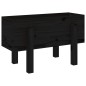 vidaXL Pflanzkübel Schwarz 62x30x38 cm Massivholz Kiefer vidaXL Pflanzkübel Schwarz 62x30x38 cm Massivholz Kiefer