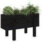 vidaXL Pflanzkübel Schwarz 62x30x38 cm Massivholz Kiefer vidaXL Pflanzkübel Schwarz 62x30x38 cm Massivholz Kiefer